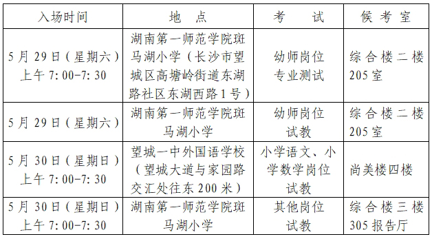2021年長(zhǎng)沙市望城區(qū)公開(kāi)招聘教師專(zhuān)業(yè)測(cè)試（幼師崗位）、試教相關(guān)事項(xiàng)通知(圖1)