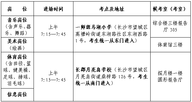 2021年長沙市望城區(qū)第二批公開招聘教師音體美信息崗位專業(yè)測試相關(guān)事項(xiàng)通知(圖1)